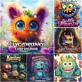 thumbnail image 2 of Adult Teen Coloring Book With Cute Monsters In Hygge Moments For Relaxation Stress Relief, 2 of 7