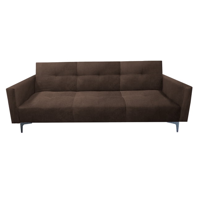 Sofa Cama Reclinable El Bazar Store Paris Terciopelo Chocolate Futón 3 posiciones Brazos movibles Sala
