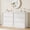 Antique white, variant on 6 Drawer Dresser for Bedroom, 46.7" Wide Double Chest of Drawers with Large Storage, Modern Wood Dresser Organizer for Living Room, Nursery and Hallway, Natural Oak