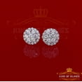 thumbnail image 2 of King of Bling's Aretes Para Hombre 925 White Silver 2.53ct Cubic Zirconia Round Women's Earring, 2 of 12