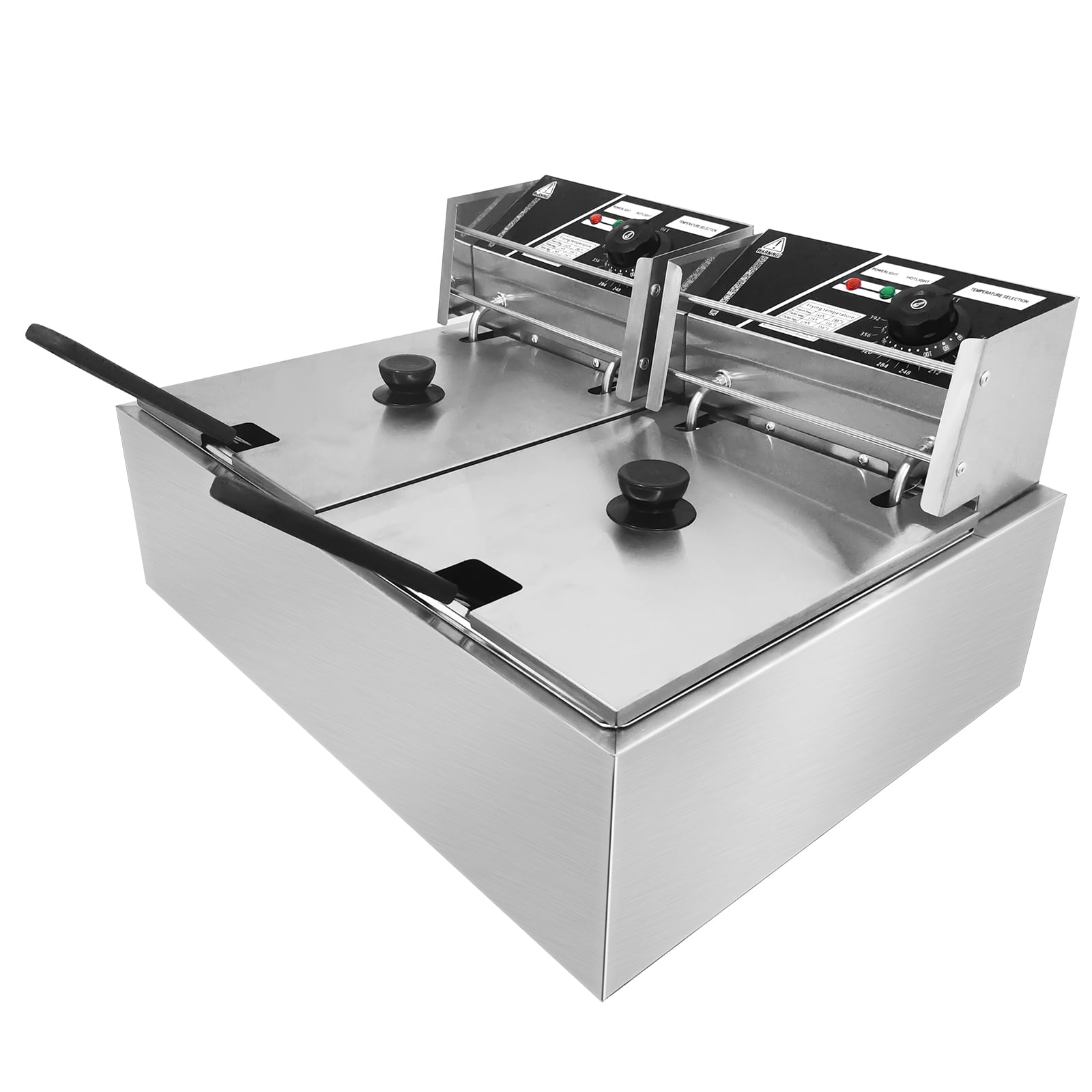 TUOKE 24L Commercial Electric Deep Fryer 5000W Professional Stainless Steel Countertop French Fry with Basket for Restaurant