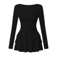 thumbnail image 4 of RUTAYY Women's Dress Casual Long Sleeve Bodycon Solid Color Slim Fit Maxi Dress Comfort Fashion Beach Dresses, 4 of 4