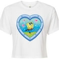 thumbnail image 3 of Spongebob Squarepants - Heart Porthole Window - Juniors Cropped Graphic T-Shirt, 3 of 6