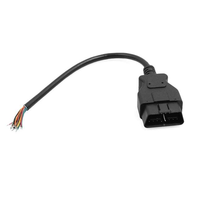 Unique Bargains DC 12V 16 Pin OBD2 Car Diagnostic Male Connector Adapter Cable Tool 30cm Length