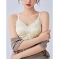 thumbnail image 6 of Koadzawe Women's Lace Trim Bralette, Wireless Soft Cup Bra with Adjustable Spaghetti Straps, V Neck Seamless Comfort Bralette for Everyday Wear, Sleep, Lounge and Layering Khaki 3XL, 6 of 7