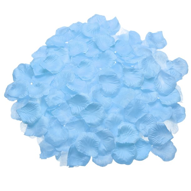 1000 Pcs Pétalos de Flores de Seda Falsos para Bodas, Pétalos de Rosa Artificiales a Granel para Pétalos de Confeti de Boda (Azul Claro)