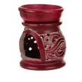 thumbnail image 2 of Oil Diffuser - Red Soapstone Oil Burner Carved 3.25", 2 of 4