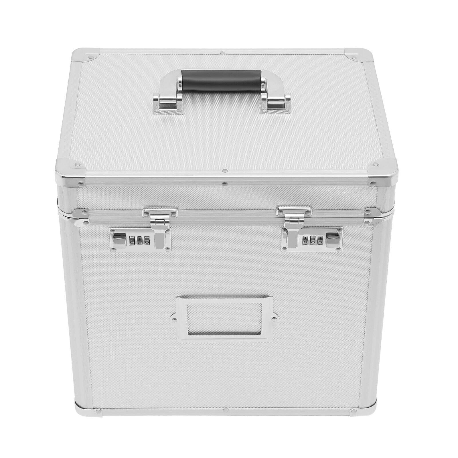 Locking File Storage Box,Fireproof Document Box,Letter/Legal File Storage Organizer Box,Large Portable Home Office Filing Cabinet for Hanging Folders,Silver