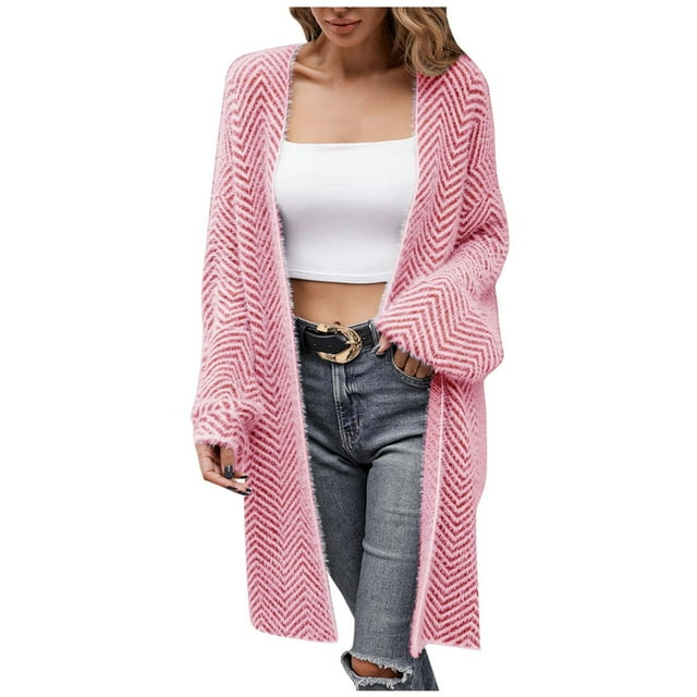 Cárdigan Suéteres Para Mujer Otoño Invierno Suéteres Abrigo de Moda Top Suelto Ahueca Hacia Fuera Abrigo de Manga Larga Odeerbi ODB177157