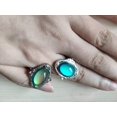 thumbnail image 2 of shiyou-2 PCS Oval Mood Ring Retro Style Adjustable Finger Ring for Lovers Friends-One Size fits All, 2 of 4