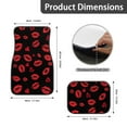 thumbnail image 5 of Pzuqiu Red Lips Car Floor Mats Car Steering Wheel Cover Full Set Easy to Install 5 Piece Car Floor Mats All Weather with Anti-Slip Pad Removable Automotive Accessories for SUV, Vans,Sedan,Truck, 5 of 6