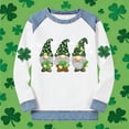 thumbnail image 5 of TaTaai Women's Spring Holiday Blouse Long Sleeve Round Neck St. Patrick's Day Patchwork Design Irish Festival Casual Top Gift, 5 of 5