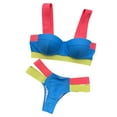 thumbnail image 6 of BONIXOOM Tummy Control Swimsuits For Women Tankini None Solid Bikinis Bikini Summer Swimwears on Clearance Blue Size 4, 6 of 6