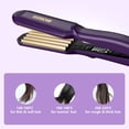 thumbnail image 5 of DSHOW - Crimpadora de pelo para cabello con placas de cerámica de titanio, herramientas de peinado para mujeres y niñas (morado), 5 of 5