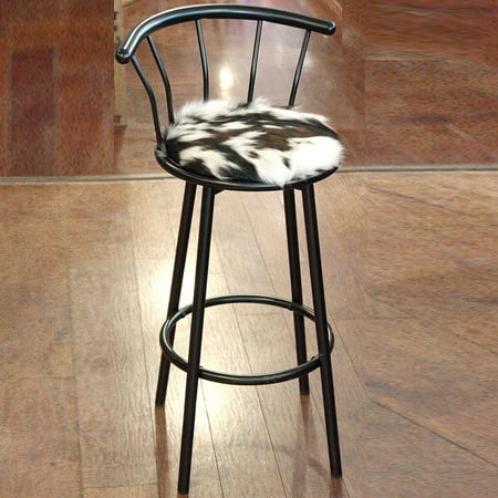 Western Leather Bar Stools - WESTERN GENUINE LEATHER COWHIDE HAIR ON BAR STOOL