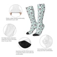 thumbnail image 6 of Fotbe Bears and Tropical Leaves print Women's Men's Novelty Crew Socks Cotton Socks Knee High Socks for Walking,Running,Nurses,Pregnancy, 6 of 9