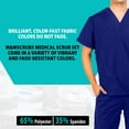 thumbnail image 4 of ACTIVE UNIFORMS Men Scrub Set Medical Scrub Top and Pants (True Navy Blue, XX-Large), 4 of 6