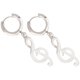 thumbnail image 2 of 1 Pair Musical Symbol Dangle Earrings Cool Hip Hop Earrings Men Ear Jewelries, 2 of 4