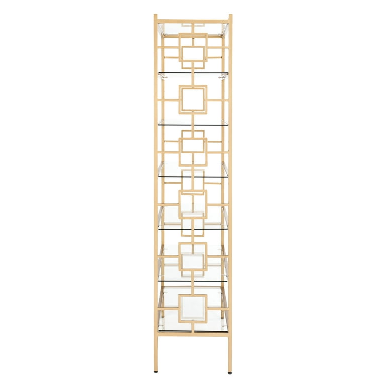 Safavieh Brooklyn Gold/Clear Metal Etagere Safavieh Brooklyn Gold/Clear Metal Etagere