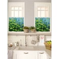 thumbnail image 5 of St. Patrick's Day 2 Panel Kitchen Curtains for Small Windows, Farmhouse Spring Green Clovers Plants Bathroom Tier Curtain, Short Window Treatment for Bedroom/Living Room 55"x24", 5 of 6