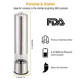 thumbnail image 5 of Electric Salt Black Pepper Grinder Mill Battery - Stainless Steel Salt and Pepper Grinder Sets -  Adjustable Powered Automatic Pepper Mill, 5 of 12