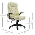 thumbnail image 2 of HOMCOM Massage Office Chairs Computer Executive Ergonomic Heated Vibrating Beige, 2 of 7