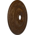 thumbnail image 3 of Ekena Millwork 24 1/4"OD x 3 7/8"ID x 2"P Logan Ceiling Medallion (Fits Canopies up to 6 1/8"), Hand-Painted Root Beer Crackle, 3 of 7