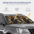 thumbnail image 3 of Kdxio Forest Creek Cute Dog Print 2-Piece Sun Shade Front Windshield - Foldable Car Front Window Sunshades for Most Sedans SUV Truck, 3 of 6
