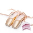 thumbnail image 3 of Adult Canvas Satin Ballet Pointe Dance Shoes Ladies Professional with Ribbons Woman Ballerina Dancing Shoe with Silicone Toe Pad (Satin pointe shoe,37), 3 of 7