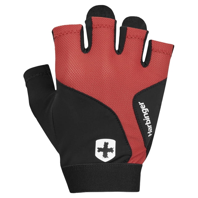 Guantes para levantamiento de pesas Harbinger Flexfit 2.0, talla pequeña, rojo
