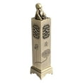 thumbnail image 1 of Quemador de incienso Torre Pequeño Monje Talla de metal decorativa Porta incienso para regalar Loto de bronce, 1 of 9