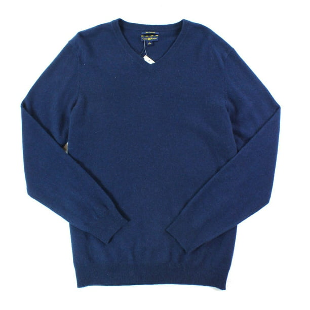 Club Room - NEW Navy Blue Mens Size Big 3X V-Neck Cashmere Sweater ...