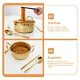 SHISUYAN Korean Noodle Pot with Utensils and Lid Golden