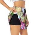 thumbnail image 2 of Disketp Colorful Easter Eggs Print Women's Shorts Workout Shorts for Athletic Gym Running Shorts with Phone Pockets Small, 2 of 8