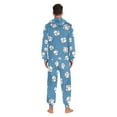 thumbnail image 4 of FORMRS Onesies Pajama for Adults Unisex Hoodie Winter Jumpsuit One Piece Sleepwear, Sizes S-2XL, Baseballs Pattern, 4 of 7
