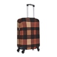 thumbnail image 4 of Multi-Size Suitcase Protective Cover Full Range Double Stitching Invisible Zipper For Travel Business Rosybrown Buffalo Plaid Check Tartan Scotland_2 Large, 4 of 8