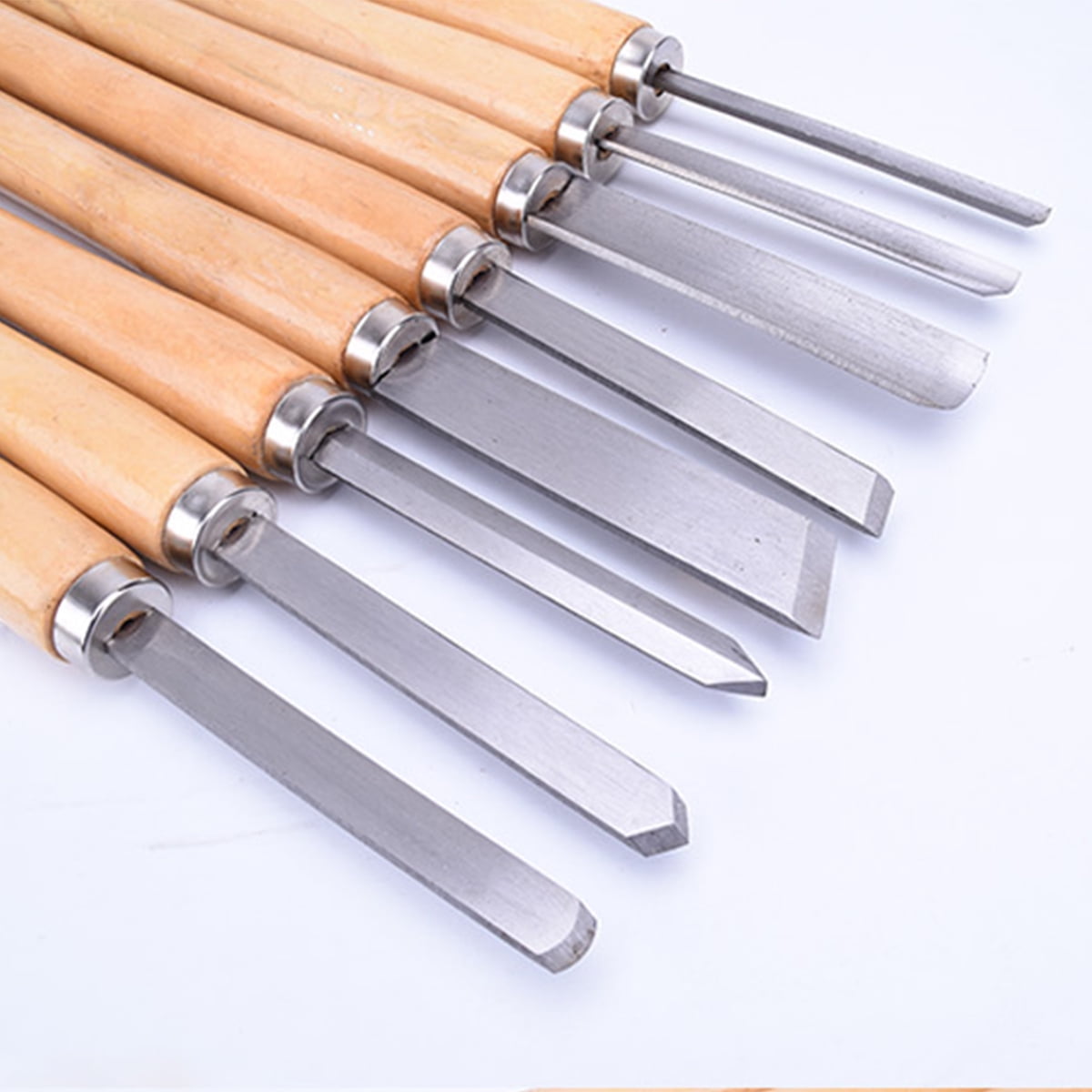 8pcs Wood and Highspeed Steel Woodworking Lathe Carving Knife Tool