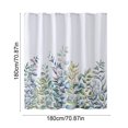 thumbnail image 3 of Linnome Rideau de Douche à Imprimé Floral, Polyester Hydrofuge avec Crochets, Cloison Sans Perçage pour Salle de Bain 71x71 Po Multicolore#04, 3 of 7