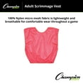 thumbnail image 2 of Champion Sports Mesh Practice Scrimmage Vest Regular and Numbered (Youth and Adult) - Pack of 12, Neon Pink, Adult Regular, 2 of 5