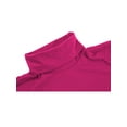 thumbnail image 4 of Unique Bargains Men's Pullover Lightweight Long Sleeve Top Turtleneck T-Shirt 46 Rose Red, 4 of 7