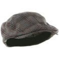 thumbnail image 4 of Mega Cap Mens Ivy Newsboy Cap Hat (Red Plaid, Small), 4 of 5