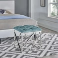 thumbnail image 6 of Modway Intersperse Tufted Velvet & Stainless Steel Ottoman in Silver/Sea Blue, 6 of 7