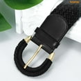 thumbnail image 5 of WHIPPY Women Wide Braided Belt for Dresses Jeans Pants Ladies Woven Black Waist Belts, 5 of 6