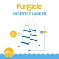 thumbnail image 2 of Funsicle 36 Inch SureStep 3 Stair Outdoor Above-Ground Swimming Pool Ladder, Blue & White, 2 of 10