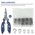 thumbnail image 4 of CHUANK 201Pcs Stainless Steel Fishing Split Rings with Fishing Pliers  Fishing Hook Line Connector Tackle Accessories  5 Sizes High Strength Lure Tackle Connector Kit  Fish Hook Remover F, 4 of 8