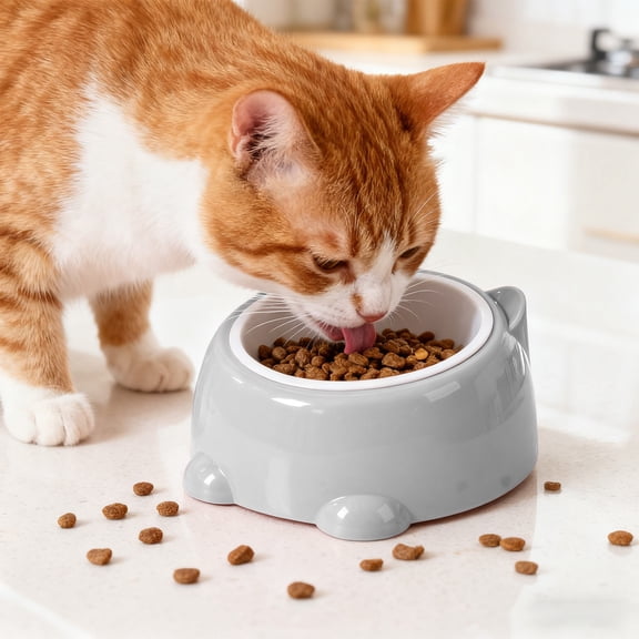 Nkmbld Elevated Dog Bowls, Large Capacity Pet Food Bowl Cute Avoid-Knockover Drinking Bowl with Non-Slip Resin Station, Ideal for Feeding Dogs Cats