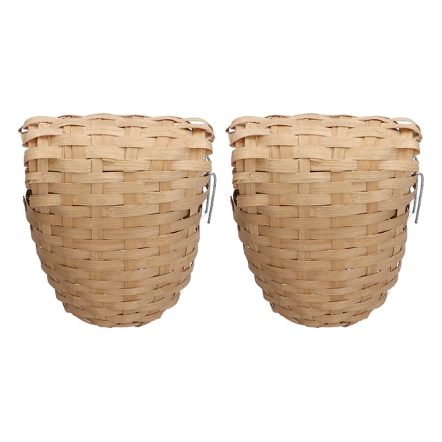 Suministros para pájaros, 2 piezas Nido de bambú natural Nido de bambú natural Casa para pájaros Nido para pájaros Rendimiento sólido Jadeshay A