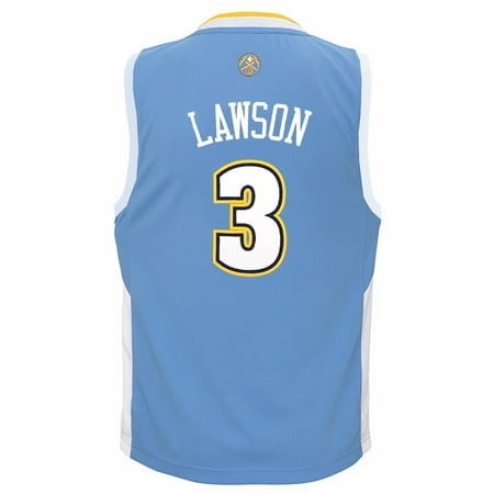 Authentic Nba Basketball Jersey - Ty Lawson Denver Nuggets NBA Adidas Light Blue Official Road Replica Basketball Jersey For Toddler (2T)