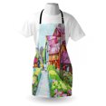 thumbnail image 4 of Fine Art Apron, Unusual Rural Village with Wooden Houses Bushes Impressionism Modern Art Landscape, Unisex Kitchen Bib with Adjustable Neck for Cooking Gardening, Adult Size, Multicolor, by Ambesonne, 4 of 4