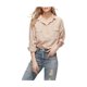 thumbnail image 1 of Free People Camisa con botones fuera del campus para mujer, beige, XS Free People Camisa con botones, 1 of 1